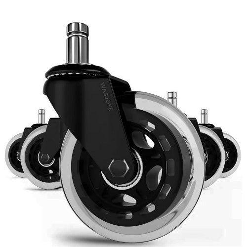 WASJOYE Replacement Office Chair Wheels for Hardwood Floors, Heavy Duty Safe Smooth Casters for Home, Office, Hardwood, Desk Floor Mat (Set of 5) - Toytexx WASJOYE Replacement Office Chair Wheels for Hardwood Floors, Heavy Duty Safe Smooth Casters for Home, Office, Hardwood, Desk Floor Mat (Set of 5) - Toytexx